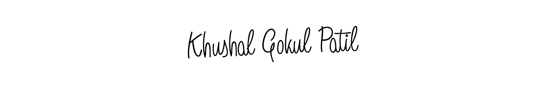 How to make Khushal Gokul Patil signature? Angelique-Rose-font-FFP is a professional autograph style. Create handwritten signature for Khushal Gokul Patil name. Khushal Gokul Patil signature style 5 images and pictures png