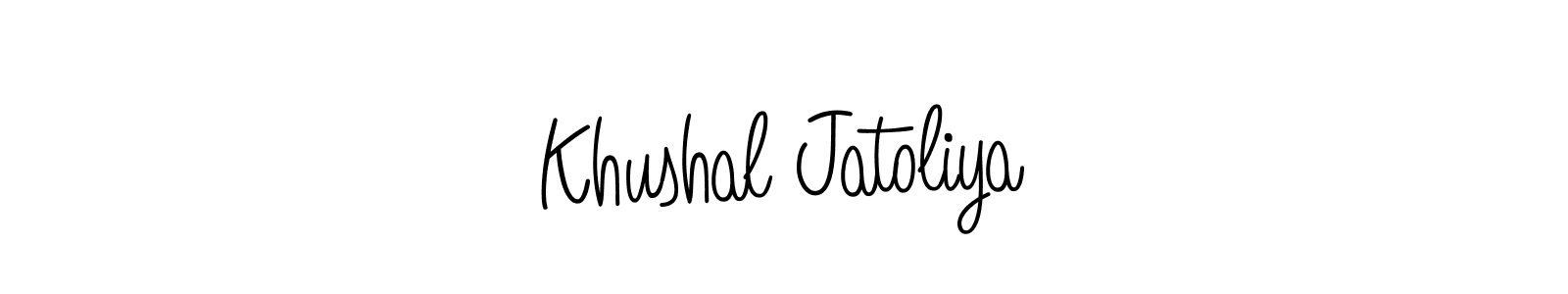 Also You can easily find your signature by using the search form. We will create Khushal Jatoliya name handwritten signature images for you free of cost using Angelique-Rose-font-FFP sign style. Khushal Jatoliya signature style 5 images and pictures png