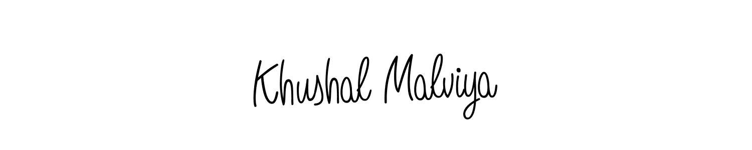 How to make Khushal Malviya name signature. Use Angelique-Rose-font-FFP style for creating short signs online. This is the latest handwritten sign. Khushal Malviya signature style 5 images and pictures png