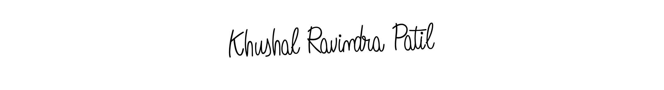 Khushal Ravindra Patil stylish signature style. Best Handwritten Sign (Angelique-Rose-font-FFP) for my name. Handwritten Signature Collection Ideas for my name Khushal Ravindra Patil. Khushal Ravindra Patil signature style 5 images and pictures png
