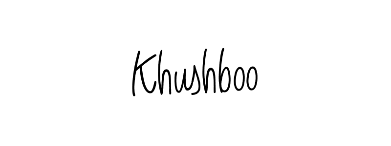 Make a beautiful signature design for name Khushboo. With this signature (Angelique-Rose-font-FFP) style, you can create a handwritten signature for free. Khushboo signature style 5 images and pictures png