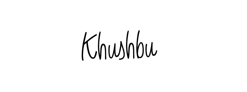 You should practise on your own different ways (Angelique-Rose-font-FFP) to write your name (Khushbu ) in signature. don't let someone else do it for you. Khushbu  signature style 5 images and pictures png