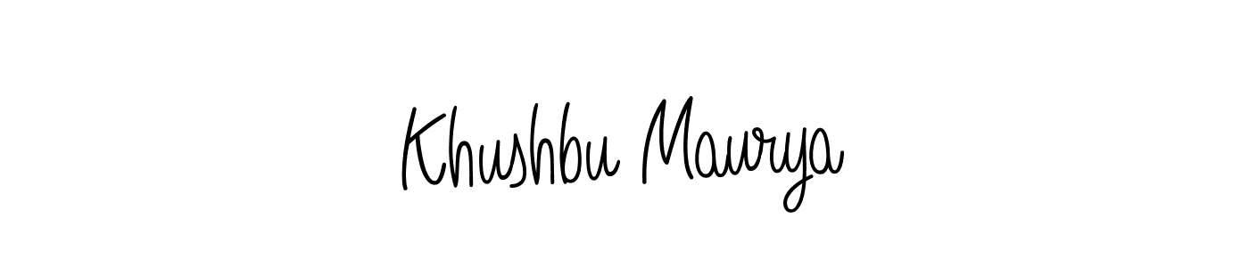 Also we have Khushbu Maurya name is the best signature style. Create professional handwritten signature collection using Angelique-Rose-font-FFP autograph style. Khushbu Maurya signature style 5 images and pictures png
