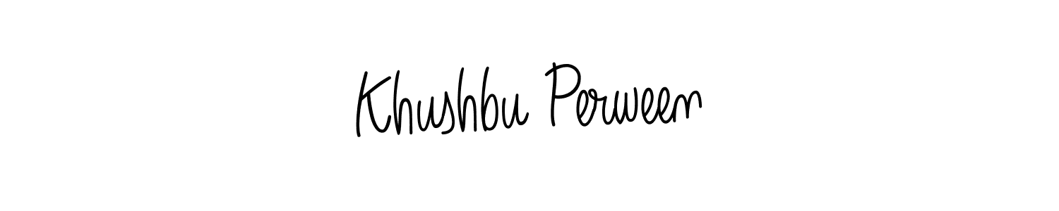 Design your own signature with our free online signature maker. With this signature software, you can create a handwritten (Angelique-Rose-font-FFP) signature for name Khushbu Perween. Khushbu Perween signature style 5 images and pictures png