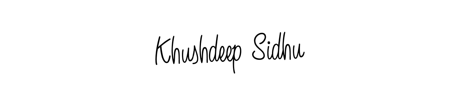 Khushdeep Sidhu stylish signature style. Best Handwritten Sign (Angelique-Rose-font-FFP) for my name. Handwritten Signature Collection Ideas for my name Khushdeep Sidhu. Khushdeep Sidhu signature style 5 images and pictures png