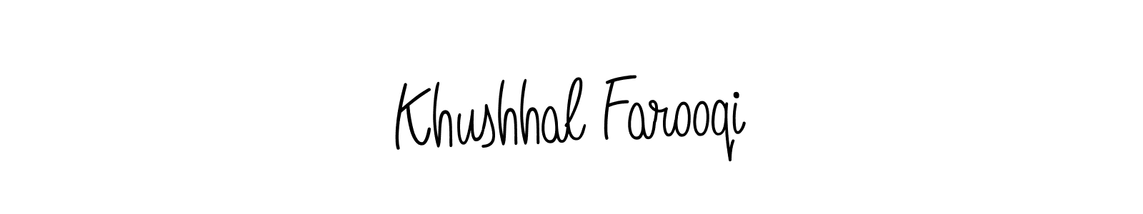 You can use this online signature creator to create a handwritten signature for the name Khushhal Farooqi. This is the best online autograph maker. Khushhal Farooqi signature style 5 images and pictures png
