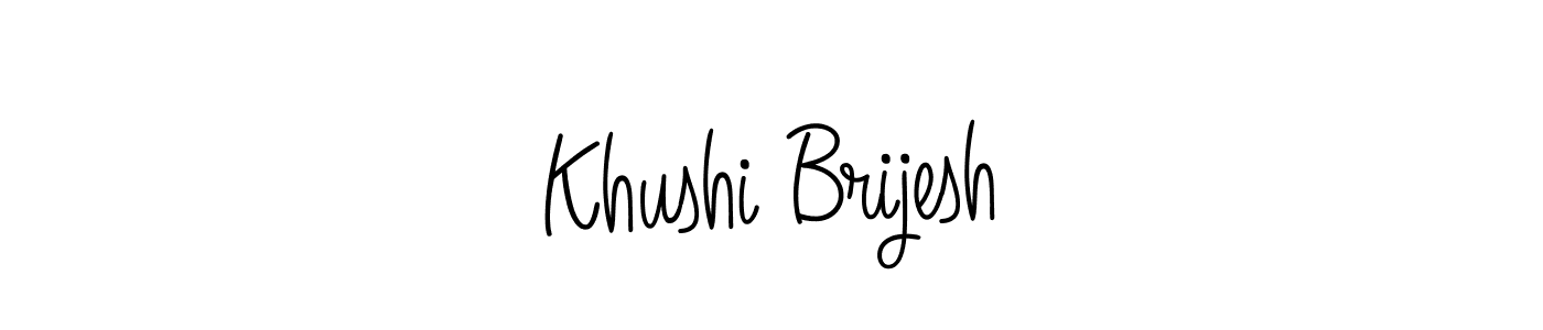 Angelique-Rose-font-FFP is a professional signature style that is perfect for those who want to add a touch of class to their signature. It is also a great choice for those who want to make their signature more unique. Get Khushi Brijesh name to fancy signature for free. Khushi Brijesh signature style 5 images and pictures png