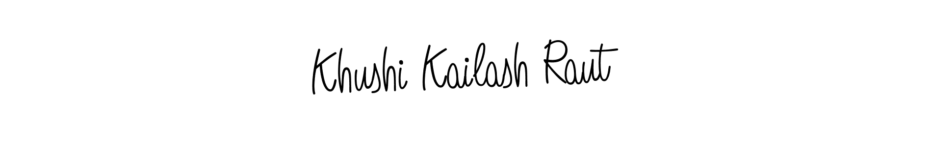 How to Draw Khushi Kailash Raut signature style? Angelique-Rose-font-FFP is a latest design signature styles for name Khushi Kailash Raut. Khushi Kailash Raut signature style 5 images and pictures png