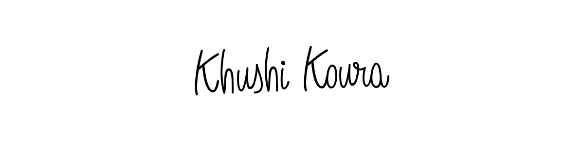 How to Draw Khushi Koura signature style? Angelique-Rose-font-FFP is a latest design signature styles for name Khushi Koura. Khushi Koura signature style 5 images and pictures png