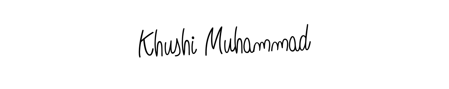How to Draw Khushi Muhammad signature style? Angelique-Rose-font-FFP is a latest design signature styles for name Khushi Muhammad. Khushi Muhammad signature style 5 images and pictures png