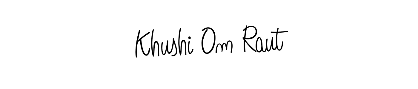 How to make Khushi Om Raut signature? Angelique-Rose-font-FFP is a professional autograph style. Create handwritten signature for Khushi Om Raut name. Khushi Om Raut signature style 5 images and pictures png