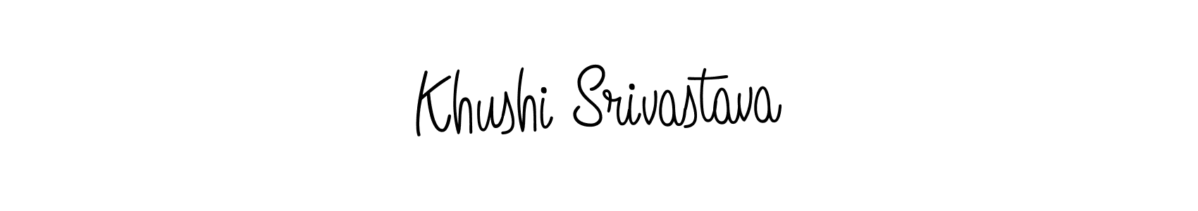 Design your own signature with our free online signature maker. With this signature software, you can create a handwritten (Angelique-Rose-font-FFP) signature for name Khushi Srivastava. Khushi Srivastava signature style 5 images and pictures png