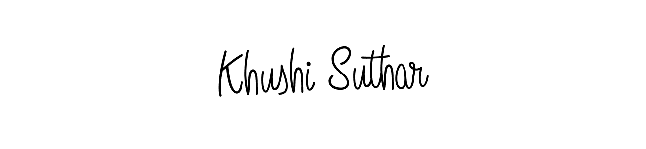 Angelique-Rose-font-FFP is a professional signature style that is perfect for those who want to add a touch of class to their signature. It is also a great choice for those who want to make their signature more unique. Get Khushi Suthar name to fancy signature for free. Khushi Suthar signature style 5 images and pictures png