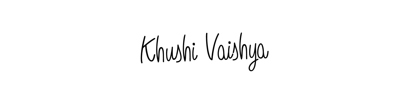 Similarly Angelique-Rose-font-FFP is the best handwritten signature design. Signature creator online .You can use it as an online autograph creator for name Khushi Vaishya. Khushi Vaishya signature style 5 images and pictures png