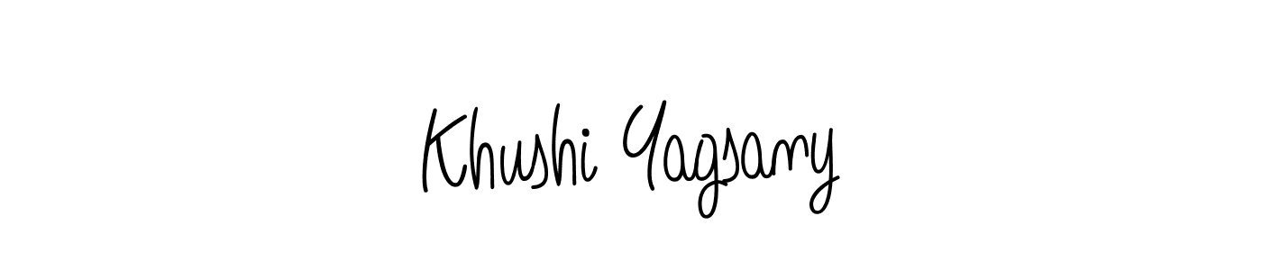 if you are searching for the best signature style for your name Khushi Yagsany. so please give up your signature search. here we have designed multiple signature styles  using Angelique-Rose-font-FFP. Khushi Yagsany signature style 5 images and pictures png