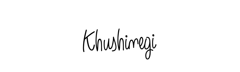 You should practise on your own different ways (Angelique-Rose-font-FFP) to write your name (Khushinegi) in signature. don't let someone else do it for you. Khushinegi signature style 5 images and pictures png