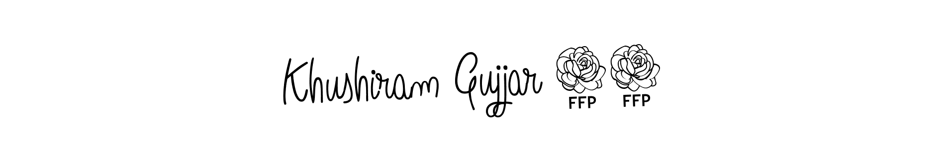 Khushiram Gujjar 07 stylish signature style. Best Handwritten Sign (Angelique-Rose-font-FFP) for my name. Handwritten Signature Collection Ideas for my name Khushiram Gujjar 07. Khushiram Gujjar 07 signature style 5 images and pictures png