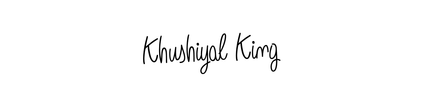 Design your own signature with our free online signature maker. With this signature software, you can create a handwritten (Angelique-Rose-font-FFP) signature for name Khushiyal King. Khushiyal King signature style 5 images and pictures png