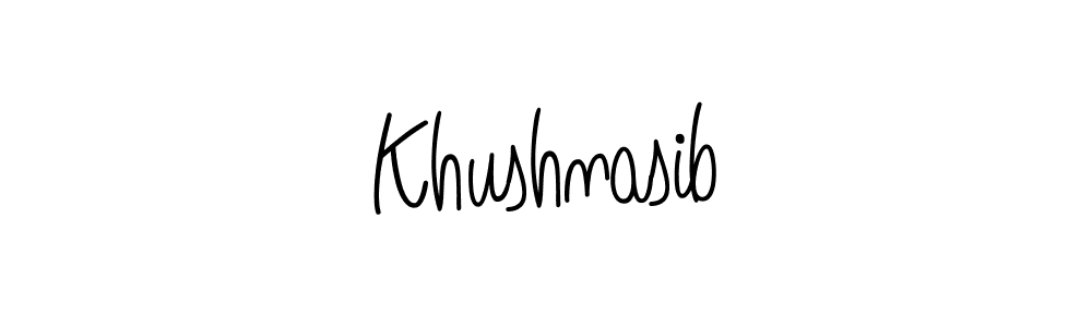 Also You can easily find your signature by using the search form. We will create Khushnasib name handwritten signature images for you free of cost using Angelique-Rose-font-FFP sign style. Khushnasib signature style 5 images and pictures png