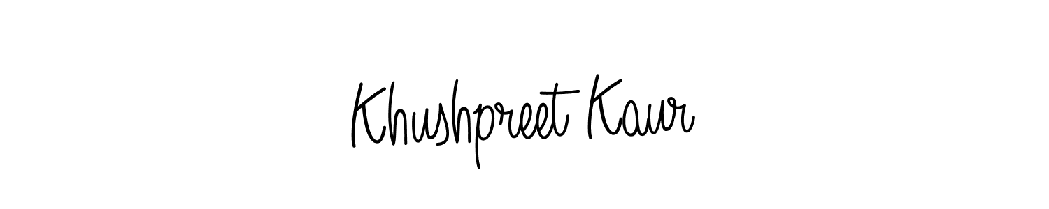 How to Draw Khushpreet Kaur signature style? Angelique-Rose-font-FFP is a latest design signature styles for name Khushpreet Kaur. Khushpreet Kaur signature style 5 images and pictures png