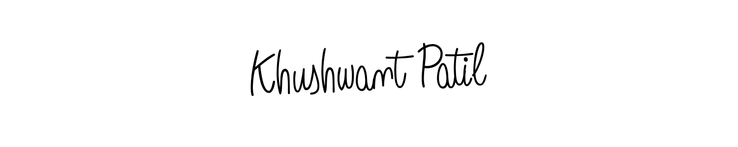 Use a signature maker to create a handwritten signature online. With this signature software, you can design (Angelique-Rose-font-FFP) your own signature for name Khushwant Patil. Khushwant Patil signature style 5 images and pictures png