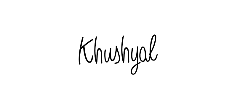 How to make Khushyal signature? Angelique-Rose-font-FFP is a professional autograph style. Create handwritten signature for Khushyal name. Khushyal signature style 5 images and pictures png