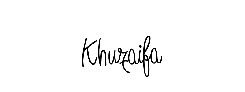 How to make Khuzaifa name signature. Use Angelique-Rose-font-FFP style for creating short signs online. This is the latest handwritten sign. Khuzaifa signature style 5 images and pictures png