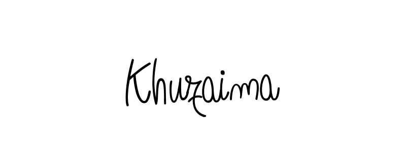 Khuzaima stylish signature style. Best Handwritten Sign (Angelique-Rose-font-FFP) for my name. Handwritten Signature Collection Ideas for my name Khuzaima. Khuzaima signature style 5 images and pictures png