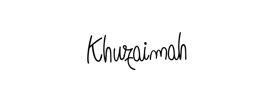 Also we have Khuzaimah name is the best signature style. Create professional handwritten signature collection using Angelique-Rose-font-FFP autograph style. Khuzaimah signature style 5 images and pictures png
