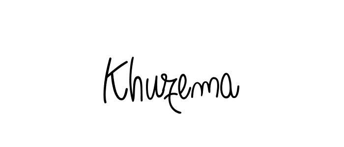 The best way (Angelique-Rose-font-FFP) to make a short signature is to pick only two or three words in your name. The name Khuzema include a total of six letters. For converting this name. Khuzema signature style 5 images and pictures png