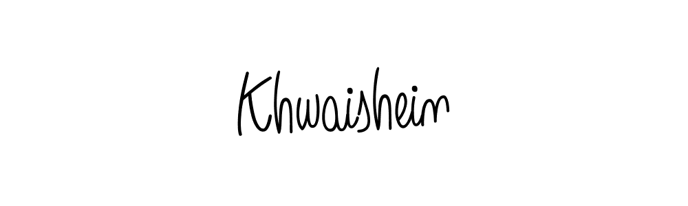 Make a beautiful signature design for name Khwaishein. With this signature (Angelique-Rose-font-FFP) style, you can create a handwritten signature for free. Khwaishein signature style 5 images and pictures png
