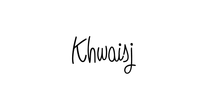 if you are searching for the best signature style for your name Khwaisj. so please give up your signature search. here we have designed multiple signature styles  using Angelique-Rose-font-FFP. Khwaisj signature style 5 images and pictures png