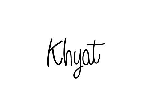 Design your own signature with our free online signature maker. With this signature software, you can create a handwritten (Angelique-Rose-font-FFP) signature for name Khyat. Khyat signature style 5 images and pictures png