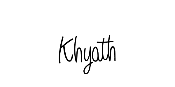 How to make Khyath name signature. Use Angelique-Rose-font-FFP style for creating short signs online. This is the latest handwritten sign. Khyath signature style 5 images and pictures png