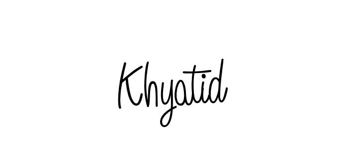 How to Draw Khyatid signature style? Angelique-Rose-font-FFP is a latest design signature styles for name Khyatid. Khyatid signature style 5 images and pictures png