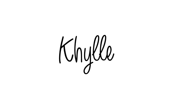 Khylle stylish signature style. Best Handwritten Sign (Angelique-Rose-font-FFP) for my name. Handwritten Signature Collection Ideas for my name Khylle. Khylle signature style 5 images and pictures png