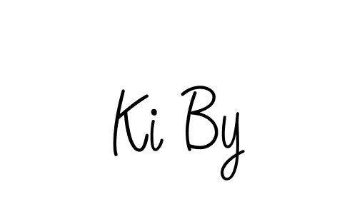 Use a signature maker to create a handwritten signature online. With this signature software, you can design (Angelique-Rose-font-FFP) your own signature for name Ki By. Ki By signature style 5 images and pictures png