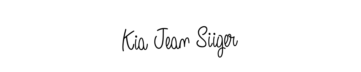 How to make Kia Jean Siiger name signature. Use Angelique-Rose-font-FFP style for creating short signs online. This is the latest handwritten sign. Kia Jean Siiger signature style 5 images and pictures png