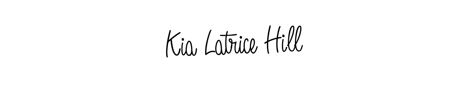 The best way (Angelique-Rose-font-FFP) to make a short signature is to pick only two or three words in your name. The name Kia Latrice Hill include a total of six letters. For converting this name. Kia Latrice Hill signature style 5 images and pictures png