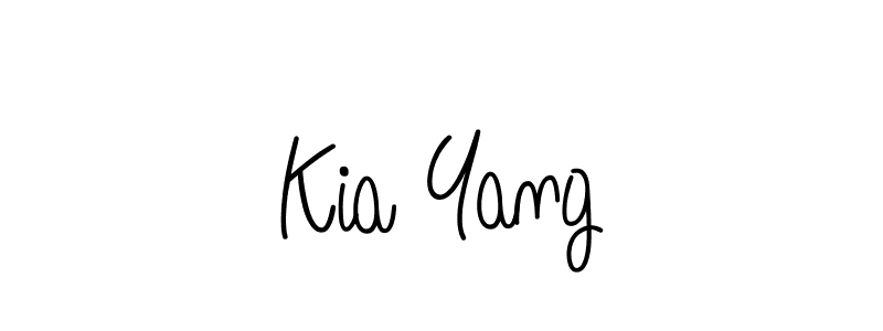 You should practise on your own different ways (Angelique-Rose-font-FFP) to write your name (Kia Yang) in signature. don't let someone else do it for you. Kia Yang signature style 5 images and pictures png