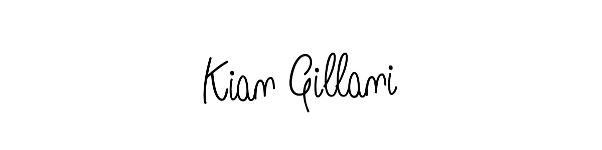 Use a signature maker to create a handwritten signature online. With this signature software, you can design (Angelique-Rose-font-FFP) your own signature for name Kian Gillani. Kian Gillani signature style 5 images and pictures png