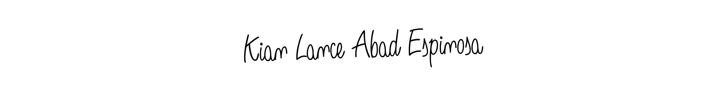 Create a beautiful signature design for name Kian Lance Abad Espinosa. With this signature (Angelique-Rose-font-FFP) fonts, you can make a handwritten signature for free. Kian Lance Abad Espinosa signature style 5 images and pictures png