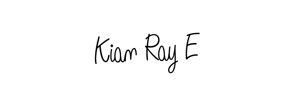 How to make Kian Ray E name signature. Use Angelique-Rose-font-FFP style for creating short signs online. This is the latest handwritten sign. Kian Ray E signature style 5 images and pictures png