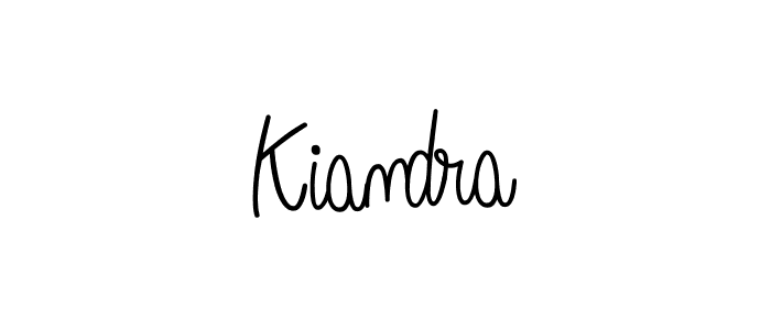 Make a beautiful signature design for name Kiandra. With this signature (Angelique-Rose-font-FFP) style, you can create a handwritten signature for free. Kiandra signature style 5 images and pictures png