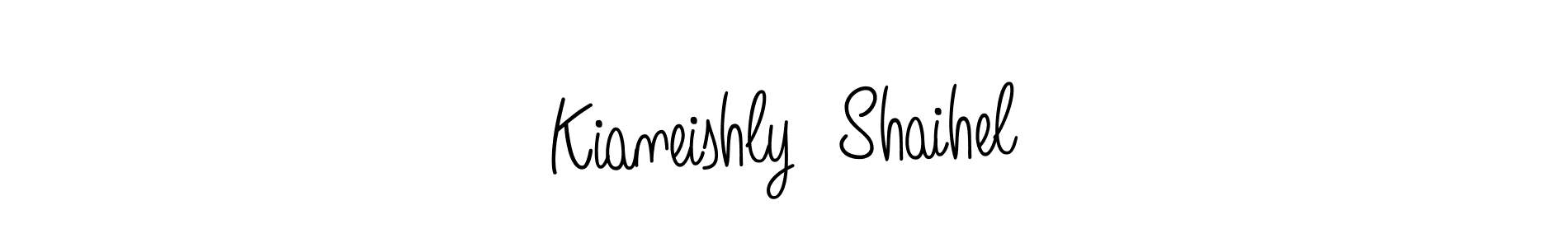 Use a signature maker to create a handwritten signature online. With this signature software, you can design (Angelique-Rose-font-FFP) your own signature for name Kianeishly  Shaihel. Kianeishly  Shaihel signature style 5 images and pictures png