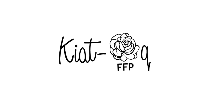 The best way (Angelique-Rose-font-FFP) to make a short signature is to pick only two or three words in your name. The name Kiat-0q include a total of six letters. For converting this name. Kiat-0q signature style 5 images and pictures png