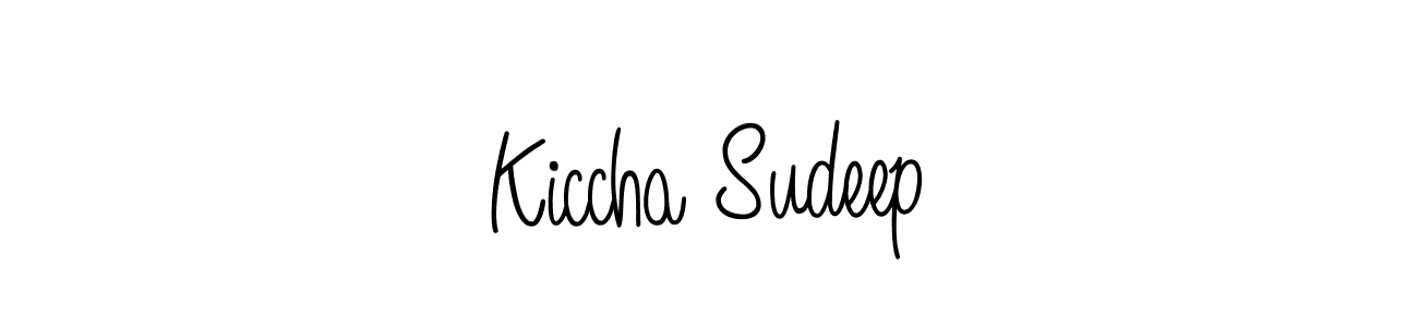 Use a signature maker to create a handwritten signature online. With this signature software, you can design (Angelique-Rose-font-FFP) your own signature for name Kiccha Sudeep. Kiccha Sudeep signature style 5 images and pictures png