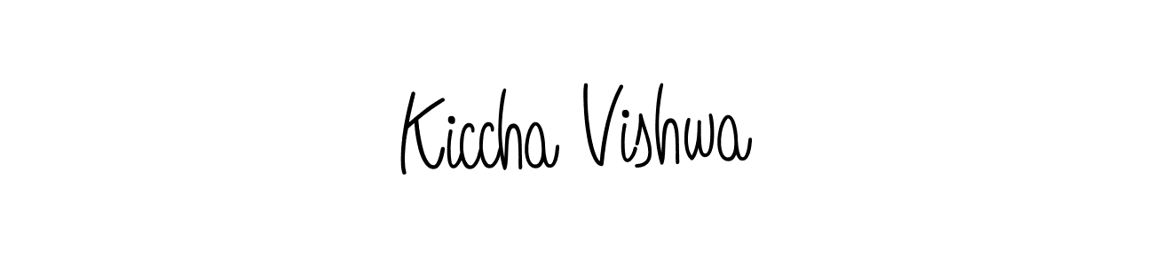 Also we have Kiccha Vishwa name is the best signature style. Create professional handwritten signature collection using Angelique-Rose-font-FFP autograph style. Kiccha Vishwa signature style 5 images and pictures png