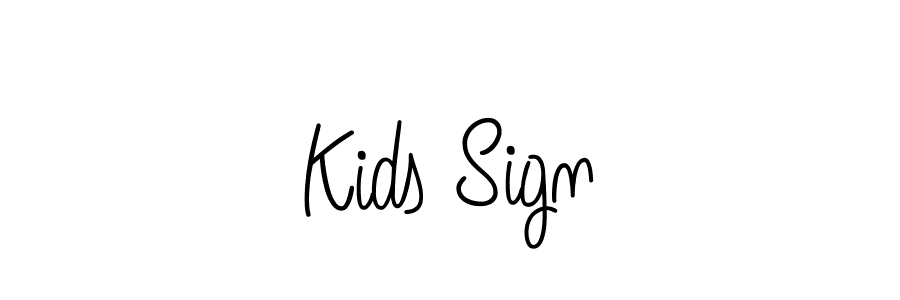 Make a beautiful signature design for name Kids Sign. With this signature (Angelique-Rose-font-FFP) style, you can create a handwritten signature for free. Kids Sign signature style 5 images and pictures png