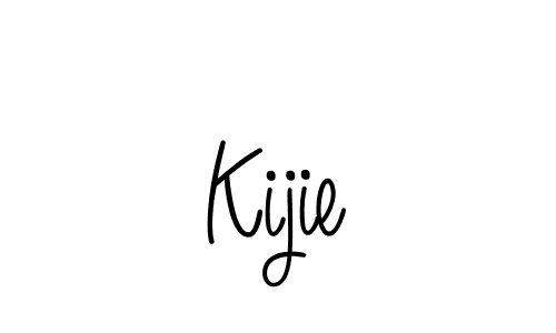 How to make Kijie name signature. Use Angelique-Rose-font-FFP style for creating short signs online. This is the latest handwritten sign. Kijie signature style 5 images and pictures png